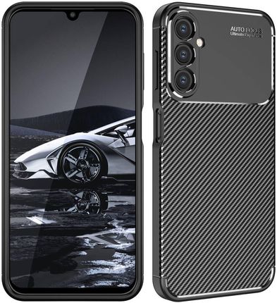 Nexeri Etui Samsung Galaxy A14 4G 5G Pancerne Shockproof Carbon Fiber Czarne