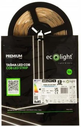 Taśma LED Ecolight COB 480 9W/m 6000K 990lm/m 12V IP67/5m P EC20416