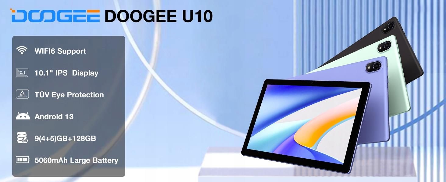 Tablet Doogee U10 10.1 9Gb/128GB 4G/LTE Zielony (U10GREEN