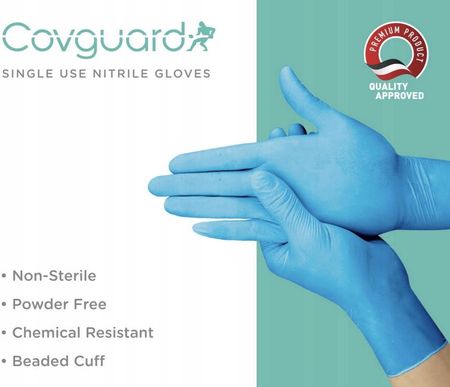Rękawiczki Jednorazowe Nitrylowe Covguard 100szt. Premium (L)