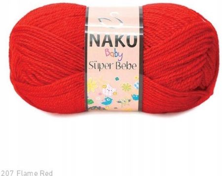 Włóczka Nako Super Bebe 50G Czerwona Jakość Premium