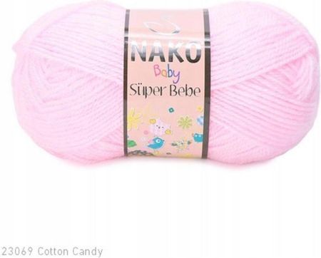 Włóczka Nako Super Bebe 50G Różowa 23069 Premium