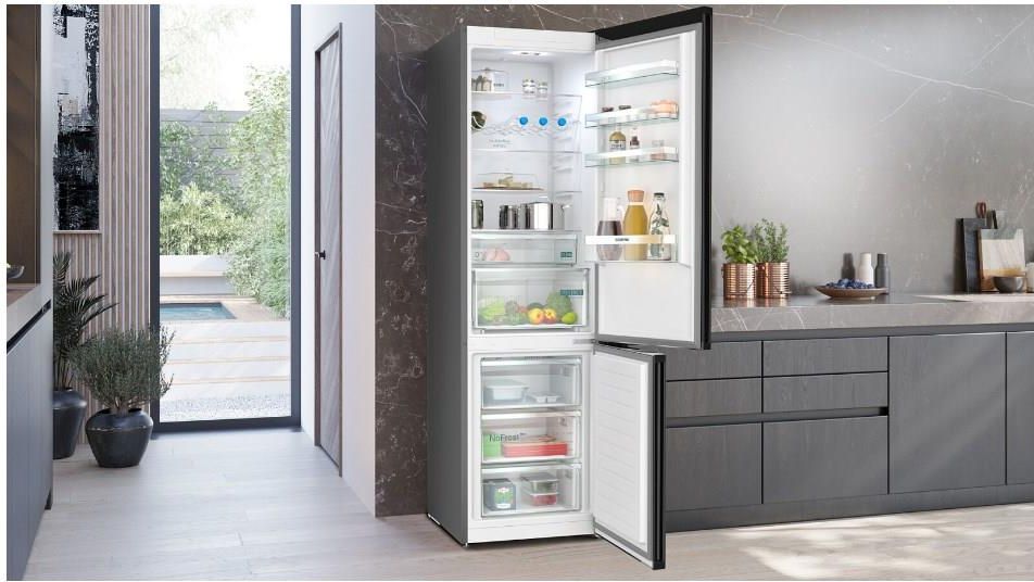 Lodówka Siemens iQ300 KG39NXXDF z zamrażalnikiem dolnym 203