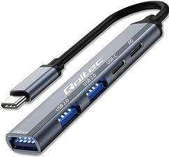Zdjęcie Hub adapter rozdzielacz USB-C 3.1 5w1 Qoltec na USB-C PD + USB-C + 2x USB 2.0 + USB 3.0 - Żary