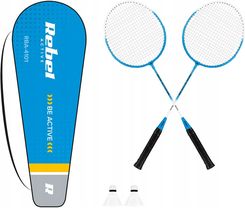 Zdjęcie Zestaw do badmintona REBEL ACTIVE 2x rakieta + lotki + pokrowiec - Grybów