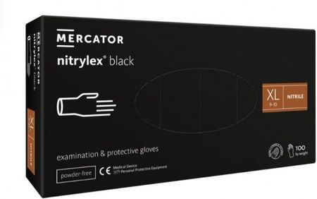 Mercator Nitrylex Black Nitrylowe Rękawiczki Ochronne Rozm. XL 100szt.