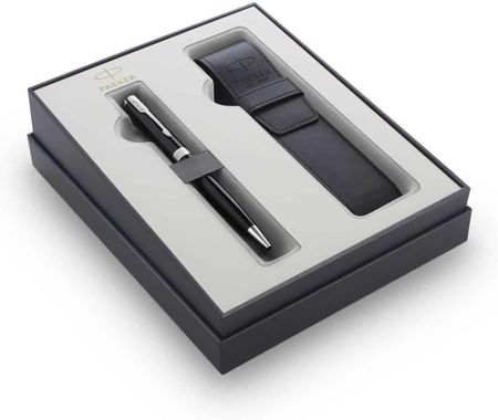 Parker Sonnet Black Ct Zestaw Prezentowy Długopis + Czarne Etui Na Długopis