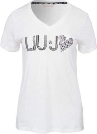 Damska Koszulka z krótkim rękawem Liu JO T-Shirt ST P M/C Ta4137 Ta4137J6040R9122 – Biały