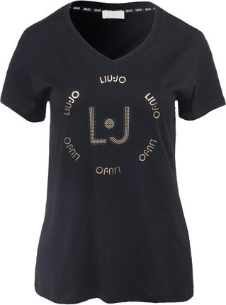 Damska Koszulka z krótkim rękawem Liu JO T-Shirt ST P M/C Ta4137 Ta4137J6040U9958 – Czarny