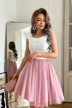 Sukienka Model 283-36 Ecru/Dirty_Pink - Bicotone