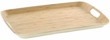 Taca prostokątna biała bambusowa 46x31cm