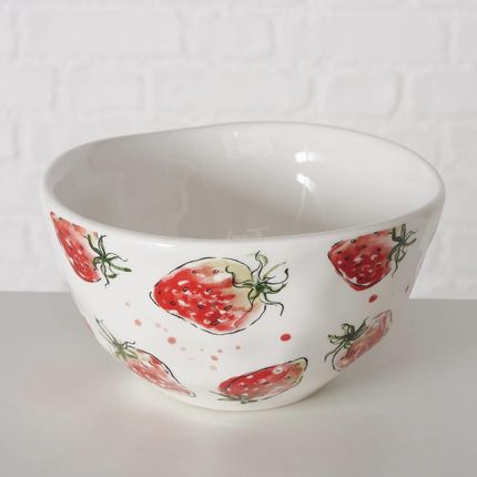 Boltze Home Miska Ceramiczna Do Zupy Strawberry Wzór Truskawek 540ml (4066076321001)