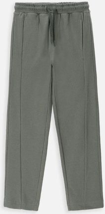 Spodnie dresowe khaki z wiązaniem w pasie o fasonie SLIM