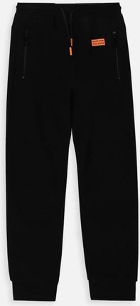 Spodnie dresowe czarne z kieszeniami o fasonie REGULAR