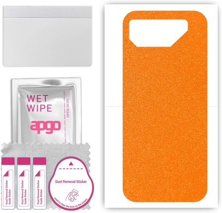 Folia Naklejka Skórka Strukturalna Na Tył Do Asus Rog Phone 7 Ultimate Pomarańczowy Pastel Matowy Apgo