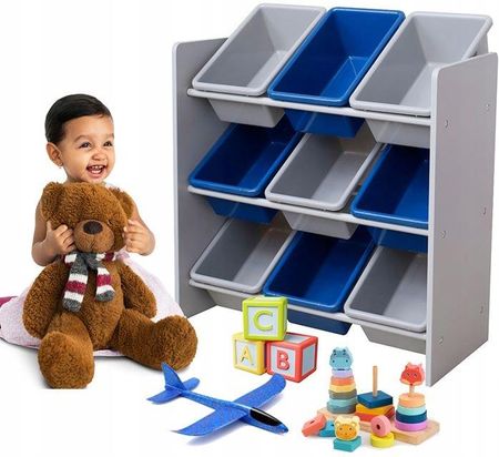Regał Na Zabawki Dla Dzieci Organizer 9 Pojemników Przechowywanie Zabawek