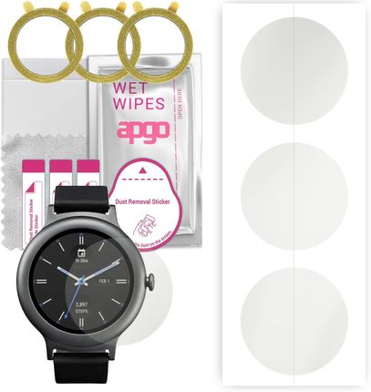 3x Folia hydrożelowa MATOWA do LG Watch Style - apgo Smartwatch Hydrogel MATTE Protection Ochrona na ekran smartwatcha