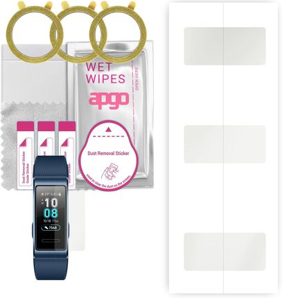 3x Folia hydrożelowa MATOWA do Huawei Band 3 Pro - apgo Smartwatch Hydrogel MATTE Protection Ochrona na ekran smartwatcha