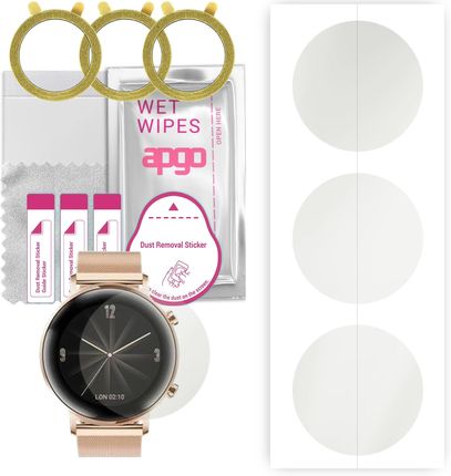 3x Folia hydrożelowa MATOWA do Huawei Watch GT 2 42mm - apgo Smartwatch Hydrogel MATTE Protection Ochrona na ekran smartwatcha