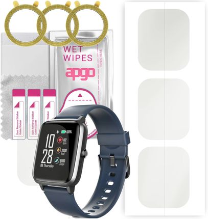 3x Folia hydrożelowa MATOWA do Hama Fit Watch 4900 - apgo Smartwatch Hydrogel MATTE Protection Ochrona na ekran smartwatcha