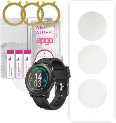 3x Folia hydrożelowa MATOWA do Hama Fit Watch 6900 - apgo Smartwatch Hydrogel MATTE Protection Ochrona na ekran smartwatcha