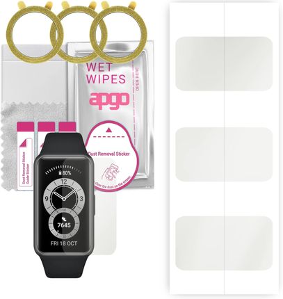 3x Folia hydrożelowa MATOWA do Huawei Band 6 - apgo Smartwatch Hydrogel MATTE Protection Ochrona na ekran smartwatcha