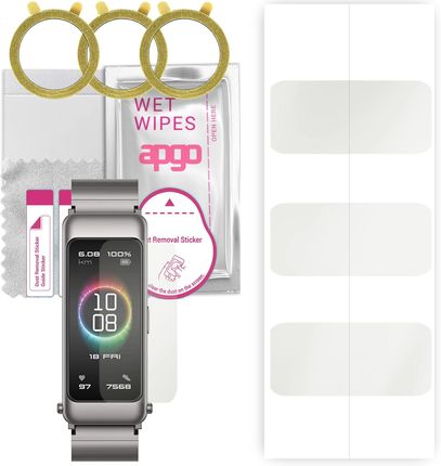 3x Folia hydrożelowa MATOWA do Huawei TalkBand B6 elite - apgo Smartwatch Hydrogel MATTE Protection Ochrona na ekran smartwatcha