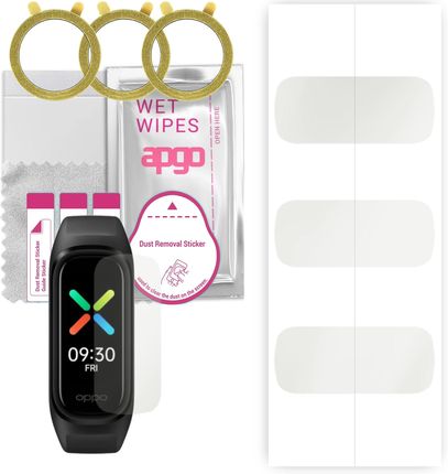 3x Folia hydrożelowa MATOWA do Oppo Band - apgo Smartwatch Hydrogel MATTE Protection Ochrona na ekran smartwatcha