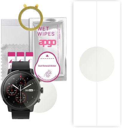 1x Folia hydrożelowa MATOWA do Amazfit Stratos Plus - apgo Smartwatch Hydrogel MATTE Protection Ochrona na ekran smartwatcha