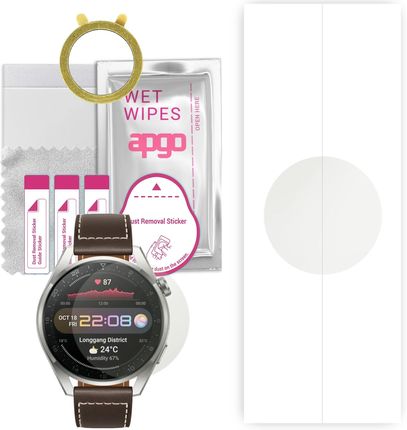 1x Folia hydrożelowa MATOWA do Huawei Watch 3 Pro Classic - apgo Smartwatch Hydrogel MATTE Protection Ochrona na ekran smartwatcha