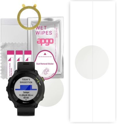 1x Folia hydrożelowa MATOWA do Garmin Forerunner 55 - apgo Smartwatch Hydrogel MATTE Protection Ochrona na ekran smartwatcha