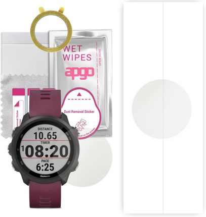 1x Folia hydrożelowa MATOWA do Garmin forerunner 245 - apgo Smartwatch Hydrogel MATTE Protection Ochrona na ekran smartwatcha