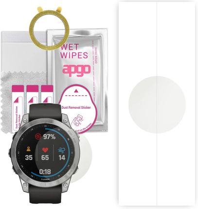 1x Folia hydrożelowa MATOWA do Garmin Fenix 7 47mm - apgo Smartwatch Hydrogel MATTE Protection Ochrona na ekran smartwatcha