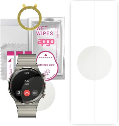 1x Folia hydrożelowa MATOWA do Huawei Porsche Design Watch GT 2 - apgo Smartwatch Hydrogel MATTE Protection Ochrona na ekran smartwatcha