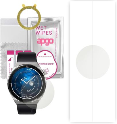 1x Folia hydrożelowa MATOWA do Huawei Watch GT 3 Pro Sport 46mm - apgo Smartwatch Hydrogel MATTE Protection Ochrona na ekran smartwatcha