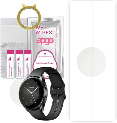 1x Folia hydrożelowa MATOWA do Xiaomi Watch S2 (46 mm) - apgo Smartwatch Hydrogel MATTE Protection Ochrona na ekran smartwatcha