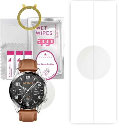 1x Folia hydrożelowa MATOWA do Huawei Watch GT 2 46mm - apgo Smartwatch Hydrogel MATTE Protection Ochrona na ekran smartwatcha