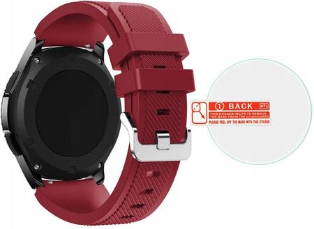 Bordowy Pasek Smartwatch Samsung Gear S3 Szkło