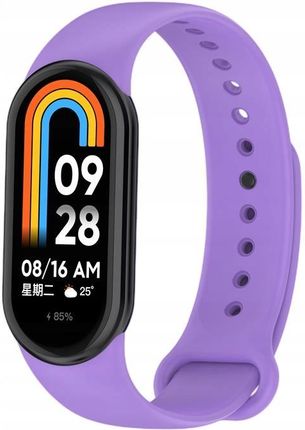 Hello Case Pasek Silikonowy Do Opaski Sportowej Xiaomi Mi Band 8 Fioletowy Pasekopaskaczarnamiband8Fioletowy