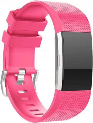 Pasek Silikonowy Fitbit Charge 2 Różowy Roz L