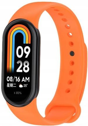 Hello Case Pasek Silikonowy Do Opaski Sportowej Xiaomi Mi Band 8 Pomarańczowy Pasekopaskaczarnamiband8Pomarańczowy
