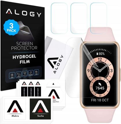 3X Folia Ochronna Hydrożelowa Alogy Do Smartwatcha Huawei Band 6
