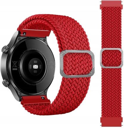 Pleciony Pasek Do Zegarka Smartwatch 20Mm Red Czerwony