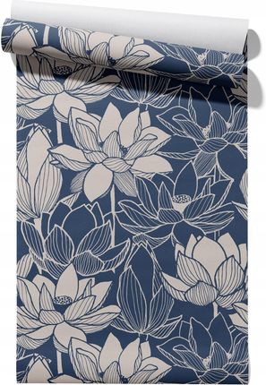 Tapdruk Tapeta Niebieskie Kwiaty flizelinowa lub samoprzylepna