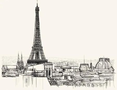 Tapdruk Tapeta Paryż Miasta flizelinowa lub samoprzylepna