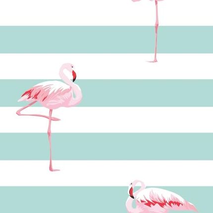 Wall2Stick Tapeta Różowe Flamingi flizelina samoprzylepna