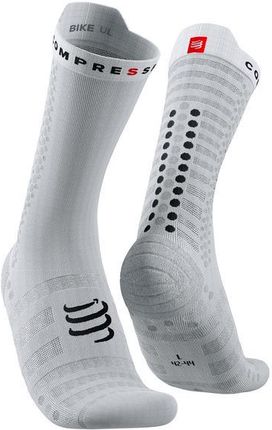 Compressport Skarpetki Rowerowe Proracing Socks V4 Ultralight Bike White/Black