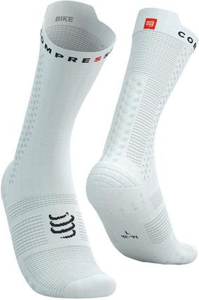 Compressport Skarpetki Rowerowe Proracing Socks V4 Bike White/Black