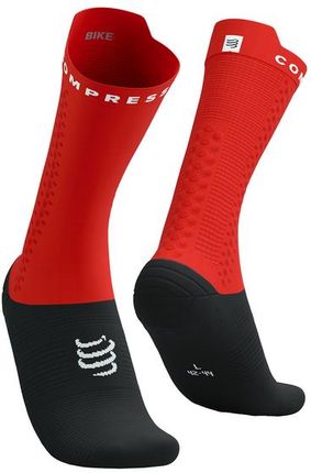 Compressport Skarpetki Rowerowe Proracing Socks V4 Bike Red/Black