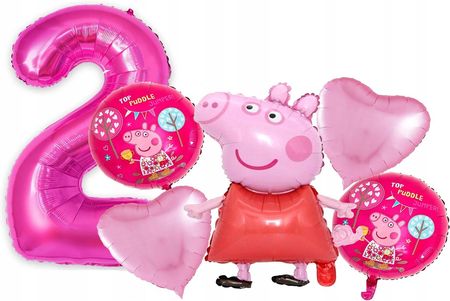 Balon Cyfra 2 Dwa Lata Na Drugie Urodziny Świnka Peppa